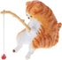 Black Cartoon Fishing Cat Ornaments for Fish Tank Landscaping, Aquarium Accessories, Home Office Decorations, Thematic