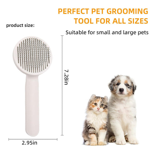 Cat Grooming Brush, Pet Hair Brush, Dog Slicker Brushes for Gently Removing Loose Undercoat (Blue).