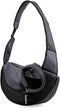 Dog Sling Carrier, Breathable Mesh Bag for Small Dogs Cat Carrier (Fits 3 lbs to 6 lbs Pets), Black