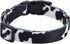 Rhea Rose Cow Print Dog Collar, Animal Pattern in White and Black for Large Dogs