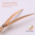 Rose Gold Titanium Curved Dog Grooming Scissors 8'' - Downward 30° with Jewelled Screw, Professional Trimming Shears