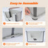 Pawque High Sides Large Cat Litter Box, Low Entry Open Top Foldable Portable Travel Cat Potty Pan with Litter Mat