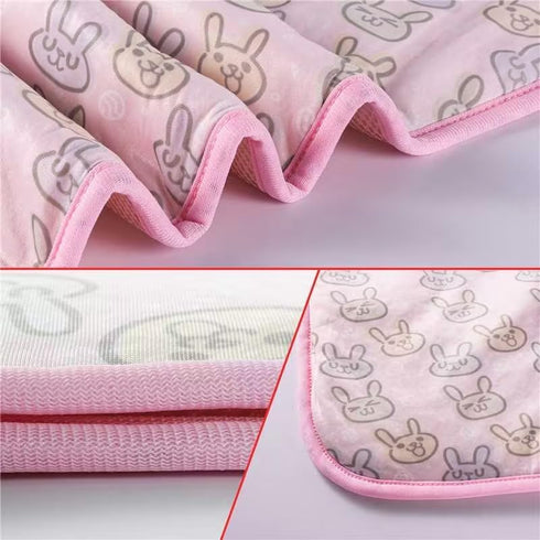 NACOCO Pet Cooling Mat Cat Dog Cushion Pad Summer Cool Down Comfortable Soft for Pets and Adults (S, Pink)