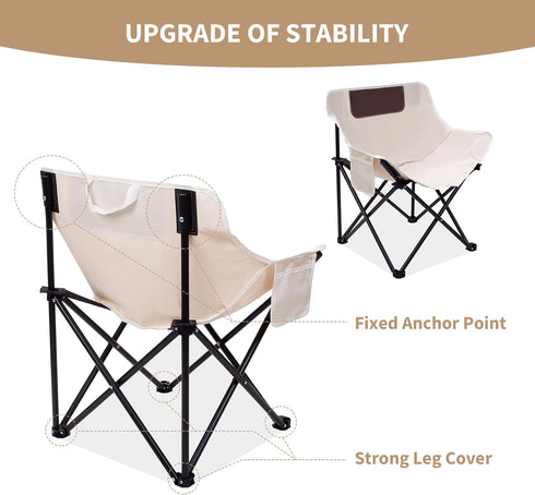 aledaras Portable Folding Chair for Sauna, Fast Folding Chair with Carry Bag and Side Pocket Chairs for Adults, Carry