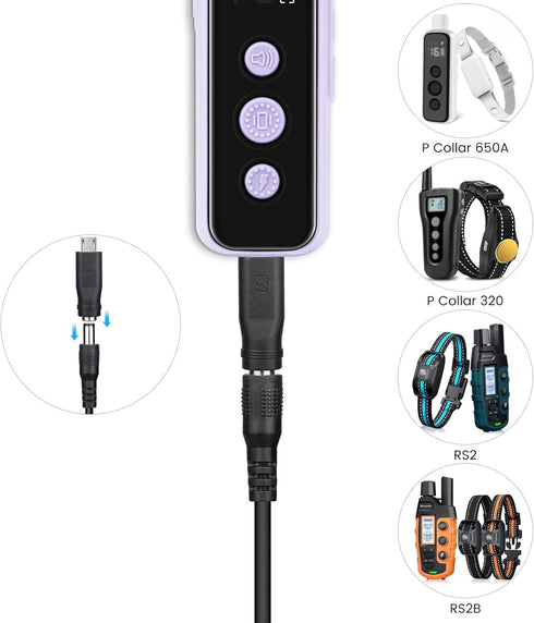 Replacement Shock Collar Charger for PATPET, Petrainer, Educator, BOUSNIC, Paipaitek, PetSpy Barking Collar