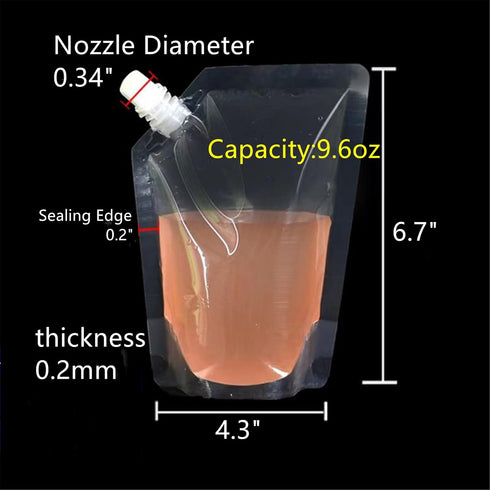 Generic 9.6oz Backpack (10Pack) Plastic Flask Collapsible Emergency Water Container Bag BPA Free Food Grade Storage Jug