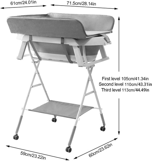 gihusrzx 2 1 3 4 in Dog Bath Tub Dog Washing Station for Bathing and Grooming, Elevated Collapsible Foldable Portable