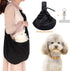 Pet Dog Sling Carrier, Small Dog Cat Travel Bag with Adjustable Strap, Hands-Free Papoose Bag, Black (up to 12 lbs)