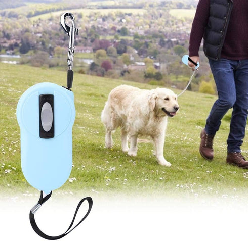 Retractable Dog Pet Leash - Heavy Duty Pet Rope Nylon Reflective Tape(Light blue)