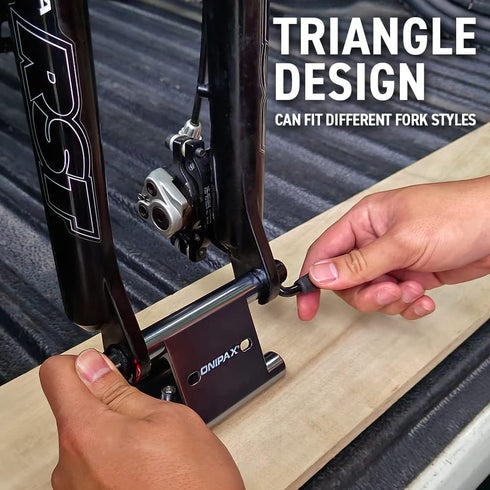 Triangle Bike Fork Mount Hitch Rack, 100mm with 9mm Quick Release for 9mmx100mm, 12mmx100mm, 15mmx100mm