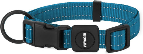 Best Pet Supplies Reflective Dog Collar, Adjustable Length, Heavy-Duty Buckle for Small, Medium, Large Breeds,