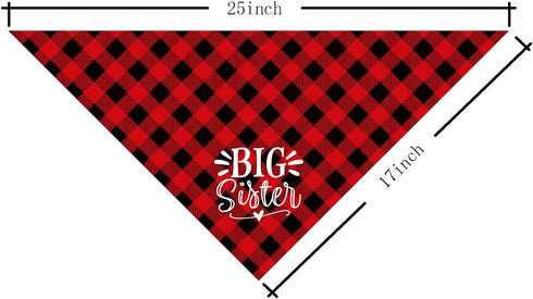 ZPPRJF (B16) Big Sister Buffalo Plaid Plaid Plaid Blue Camo Pet Scarf Dog Bandana Accessories Poppy For Small Medium