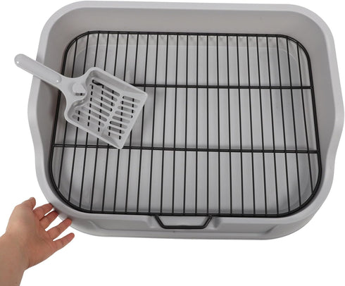 1set Toddmomy Dog Potty Training Tray Splashproof Design Materials Capacity for Dogs Indoor Use Easy to Pet Toilet
