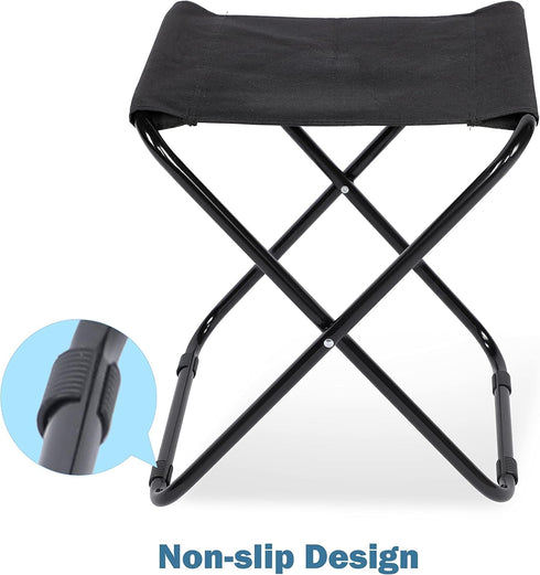 Backpacking YSSOA Folding Camping Stool, Portable Collapsible Camp Stool, Folding Foot Rest for Lightweight Compact