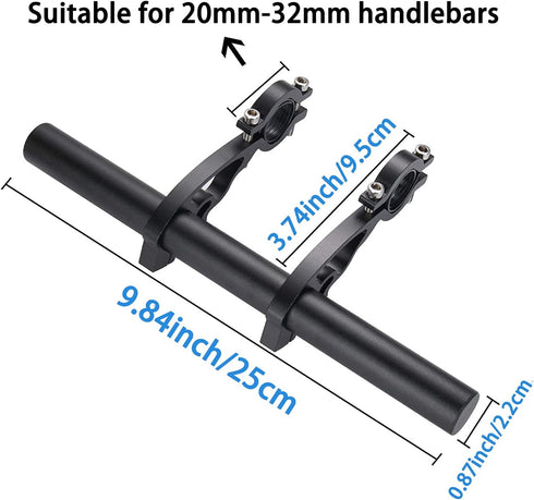 XNX Bicycle Double Handlebars Extender Aluminum Alloy Bracket Accessories for 20mm-32mm Bars Caliber