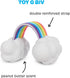 Barkbox Toy G BIV Rainbow Super Chewer Tug Toy for Aggressive Chewers with Double Reinforced Strap