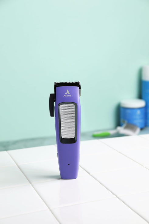 10 560017 Andis Easy Clip Adjustable Blade Cordless II Dog Clipper, Piece Kit, Lithium-Ion Battery, Purple