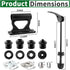 4 Bike Fork Mount, Upgraded Quick Release Thru Axle Bicycle Fork Rack Block with Adapters for Car Trucks Vans SUV