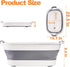 Coloch Collapsible Pet Bathtub with Water Drain Plug, Plastic Dog Bath Tub with Handle Portable Puppy Bathing Tub Space