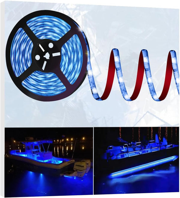 Pontoon Led Boat Lights, 12V 20FT Marine Led Strip Lights, Waterproof Boat Interior Light for Night Fishing
