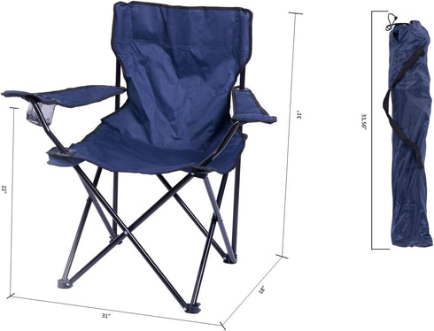 Portable Green Folding Camping Chair - Ideal for Outdoor Adventures