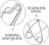 12pcs SUPVOX Stainless Steel Fishing Snap Buckle Clips Heavy Duty Crankbait Clips for Offshore and Tuna Fishing