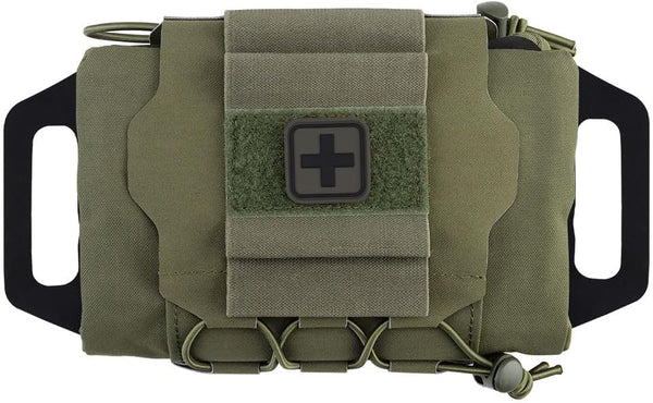 Tactical Military Pouch MOLLE, Rapid First-aid Belt Pouch, Survival Two-piece System Med Roll Carrier