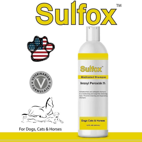 Sulfox Shampoo for Pets - Powerful Cleansing and Degreasing, 12 fl oz