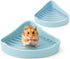 Eccliy Ceramic Corner Litter Box for Small Pets, Tip-Proof, Chew-Resistant, Triangle Potty