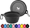 Rest-Eazzzy 2-Pack Large Collapsible Dog Bowls 1000 ml, Portable Water Bowl for Dogs Cats with 2 Carabiners, BPA Free