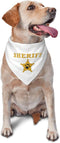 Costume Accessory Set Pet Dog Bandana: For Halloween Christmas Cosplay Role Play Party (Sheriff-White)