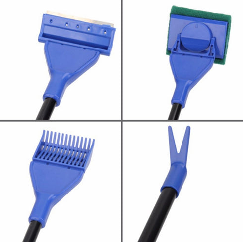 GreenJoy 5 in 1 Aquarium Fish Tank Cleaning Kit, Algae Scrapers & Gravel Cleaner for Water Changing