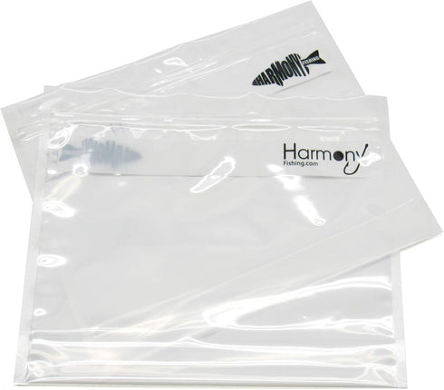 Harmony Fishing Bait Bags (10 Pack) - Durable Clear Storage Bag Organizers for Fishing Accessories