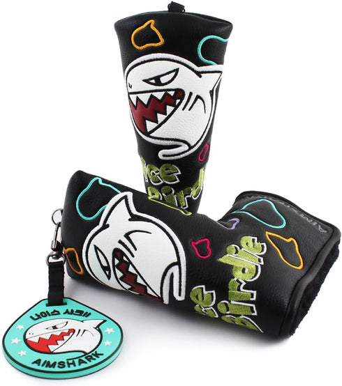 Nice Birdie Putter Cover, Blade Type Golf Head Covers in Black