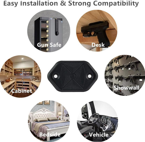 32lbs Gun Magnet | Rated Magnetic Gun Mount | Indoor Gun Racks | Anti Scratch Handgun Holder in Vehicle Truck Car Wall