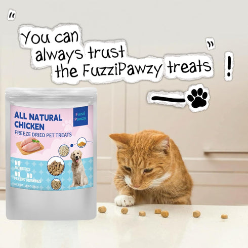 (14oz) Freeze Dried Chicken Healthy Training Treats Toppers for Pets, Single Fresh Raw Ingredient, Organic, Pure
