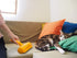 Pet Hair Remover Roller - Self Cleaning Lint Roller for Dog & Cat Hair, Orange, Removes Hair from Furniture