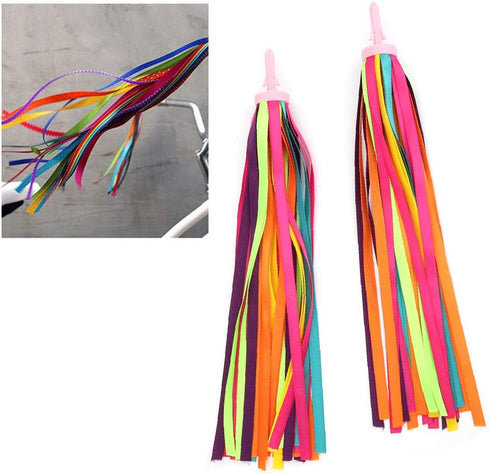 CDQL Bike Handlebars Streamers, Children Scooter Handlebar Tassel, Bike Colorful Ribbon, Tricycle Streamers, Baby