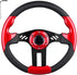 Golf Cart Steering Wheel - EZGO Club Car Yamaha Universal Steering Wheel in Red, Cool Racing Style