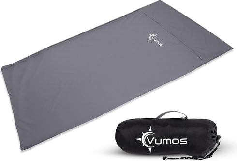 Sleeping Bag Liner and Camping Sheet, Silk Like Material with Full Length Zipper for Travel