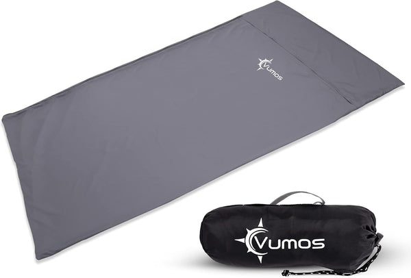 Sleeping Bag Liner and Camping Sheet, Silk Like Material with Full Length Zipper for Travel