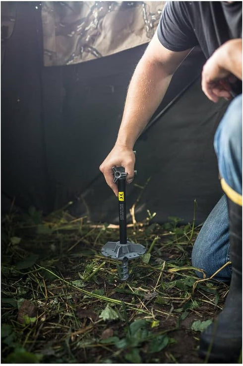Hawk Earth Anchor, Portable Ultra-Stable Hands-Free Secure Bow Holder for Ground Hunting