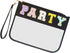 Jakiro Chenille Letter Clear Bag Zipper Pouch for Party | Preppy Makeup Bag Clear Cosmetic Toiletry Bag with Wrist