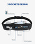 WATERFLY Running Belt Fanny Pack, Jogging Waist Pack for Men Women, Sport Exercise Fitness Phone Holder Belt