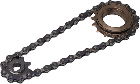 VBESTLIFE Freewheel Chain Kit, 16 Tooth Freewheel 9 Tooth Sprocket 38 Section Chain Kit for Mountain Bike