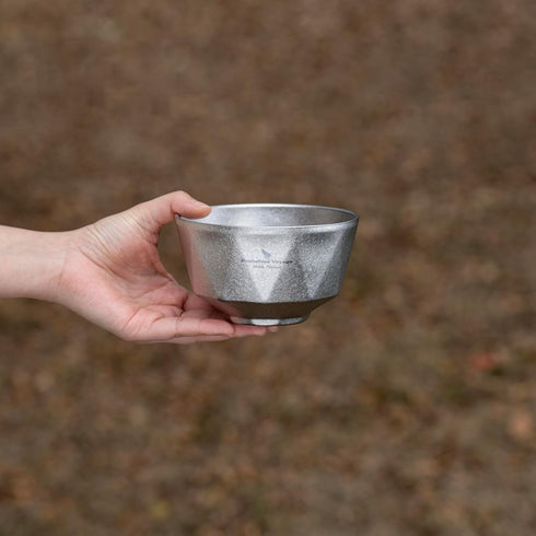 (Silver-Ti1177T) Boundless Voyage Titanium Double Walled Salad and Rice Bowls Soup Oatmeal Yogurt Serving Bowl