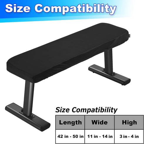 Easecos Weight Bench Cover, Gym & Workout Bench Protective Cover for Flat Exercise Sit-up Fitness Bench - Stretchy