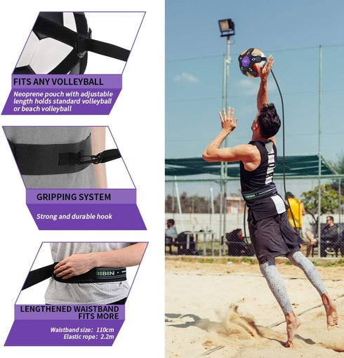 Soccer Ball/Volleyball Training Equipment, Solo Kick Trainer for Kids and Adults, Bungee Waist Belt Practice Aid