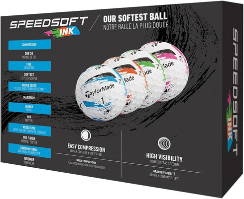 TaylorMade SpeedSoft Golf Balls - Soft Feel & Maximum Distance