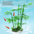 Aquarium Bamboo Plant, Artificial Green Leaf Plant for Fish Tank Landscape Decor (Bluestone Bamboo)